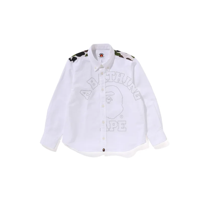 Детская рубашка с лацканом Moderate A BATHING APE, charcoal серый ccx — фото 4