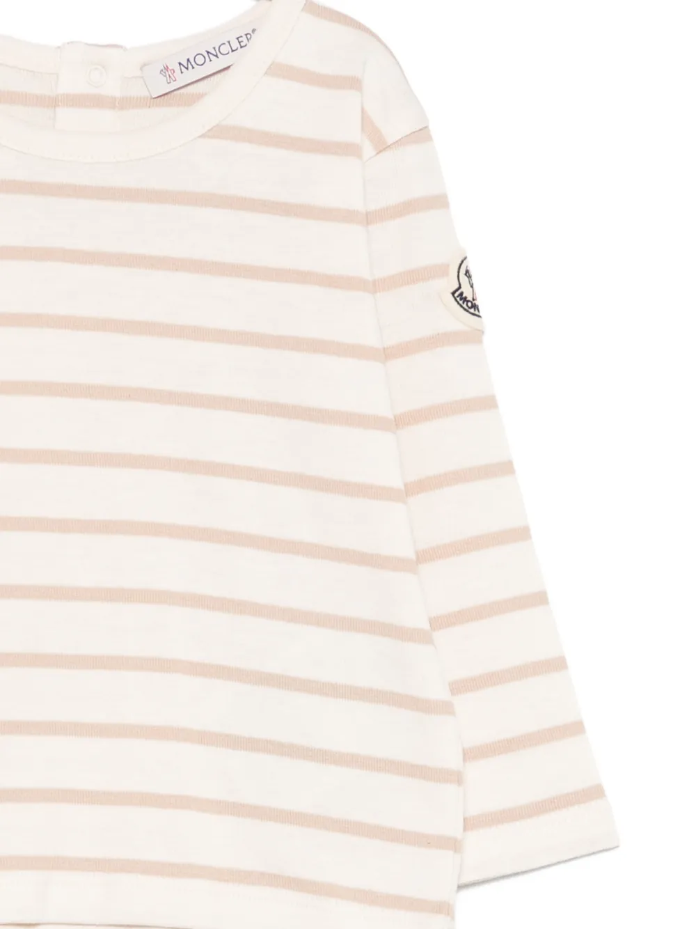 Полосатый комплект с брюками Moncler Enfant, нейтральный — фото 3