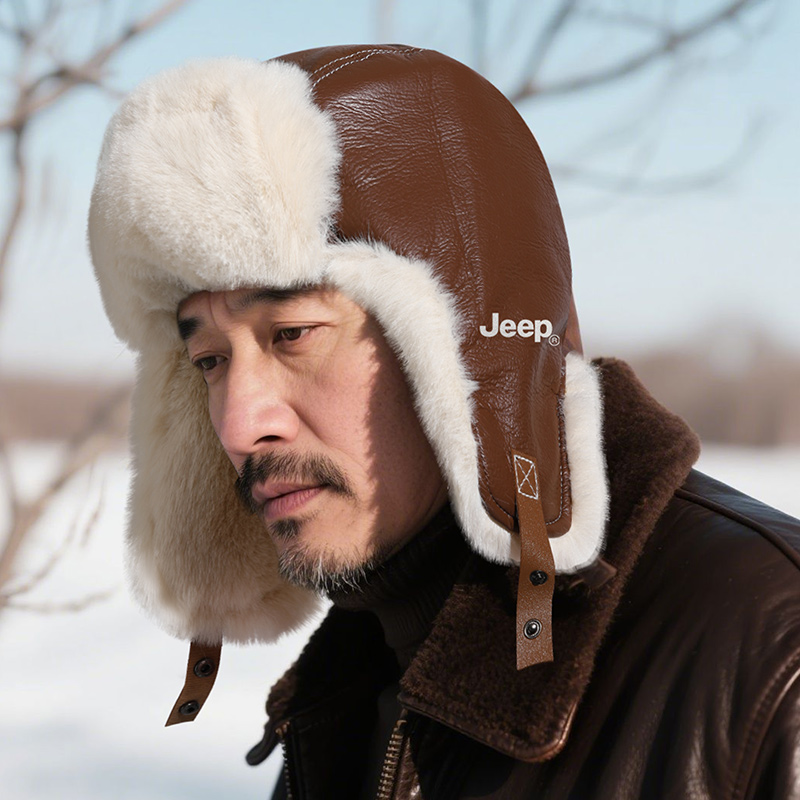 

Утепленная шапка-ушанка для мужчин Jeep, темно-синий