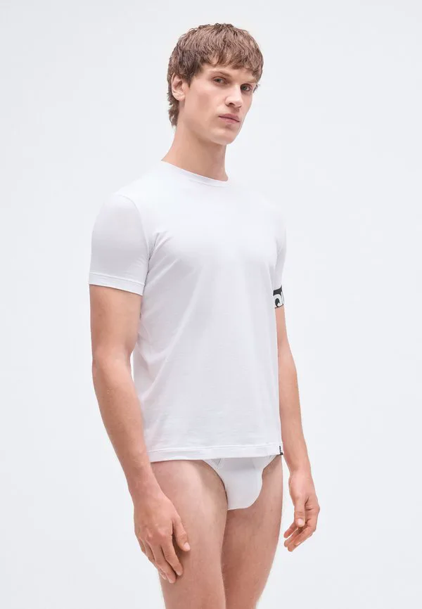 Рубашка с круглым вырезом в стиле «охотник за закатом» Dsquared2, White/Black — фото 4