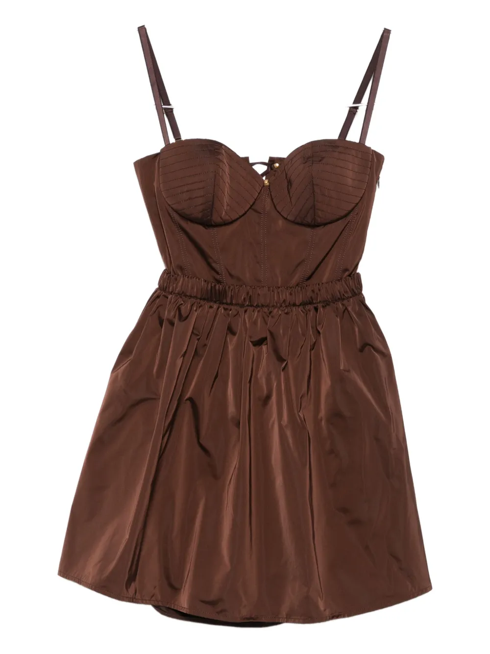 

Мини-платье корсетного кроя Elisabetta Franchi, коричневый