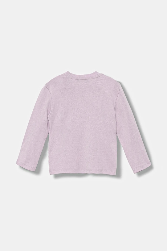 Детская хлопковая кофта с длинным рукавом United Colors Of Benetton, фиолетовый — фото 2