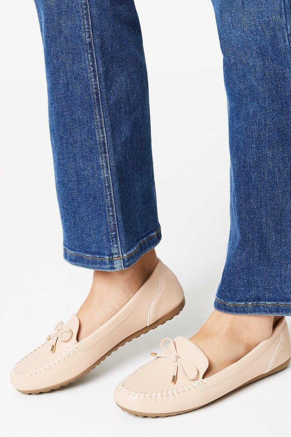 

Хорошо для подошвы: мокасины Nancy Comfort с бантом Dorothy Perkins, розовый