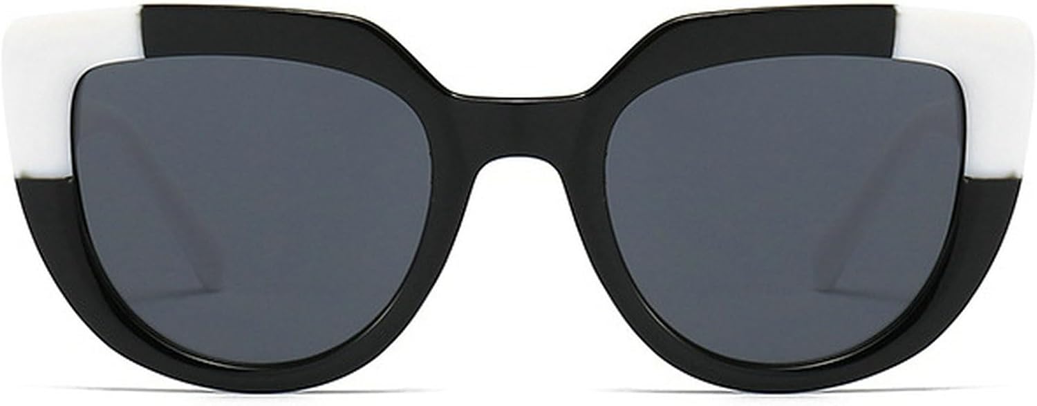 

Модные солнцезащитные очки «кошачий глаз» для женщин, роскошные солнцезащитные очки с леопардовым принтом, черные солнцезащитные очки UV400, ретро-очки для мужчин с защитой от УФ-излучения mincl, White Black