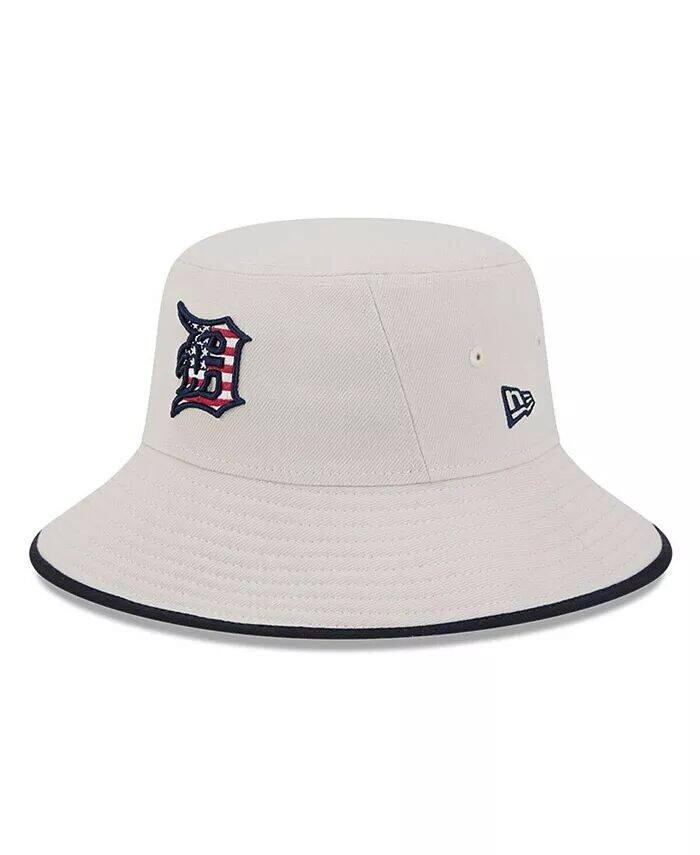 

Мужская панама цвета хаки Detroit Tigers 2024 Четвертое июля New Era, бежевый