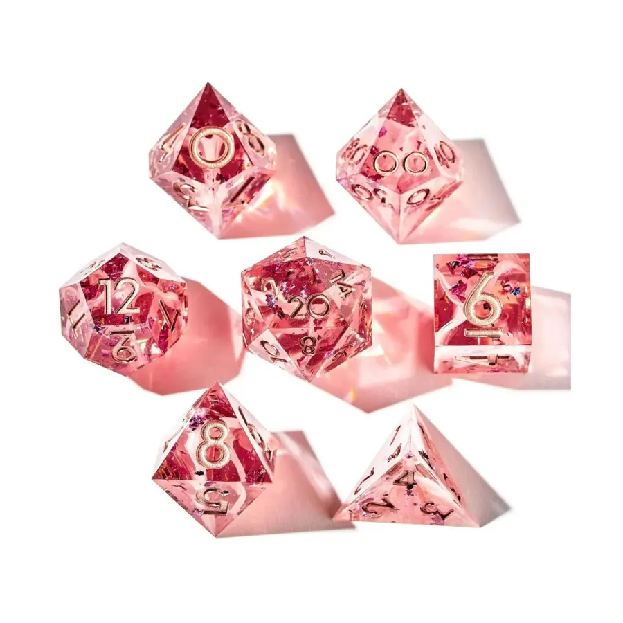 

Поликомплект - Коралловая роза (7), Resin Polyhedral Sets (Dispel Dice)