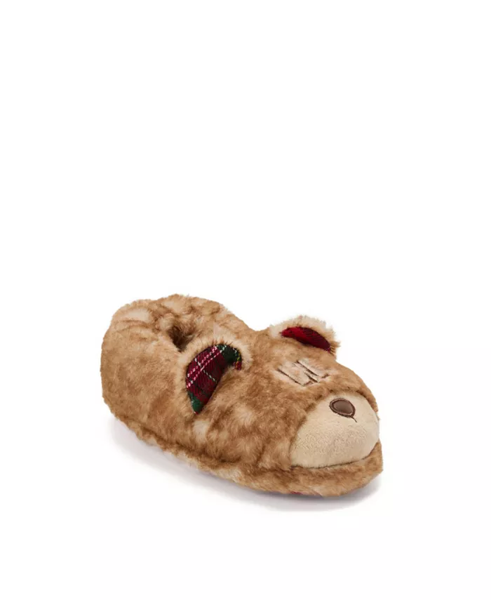 Детские тапочки Lil Bear с закрытой пяткой Dearfoams, белый — фото 2