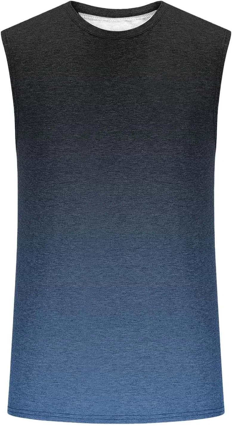 Мужской топ для тренировок, дышащая ткань, Dark Blue — фото 4
