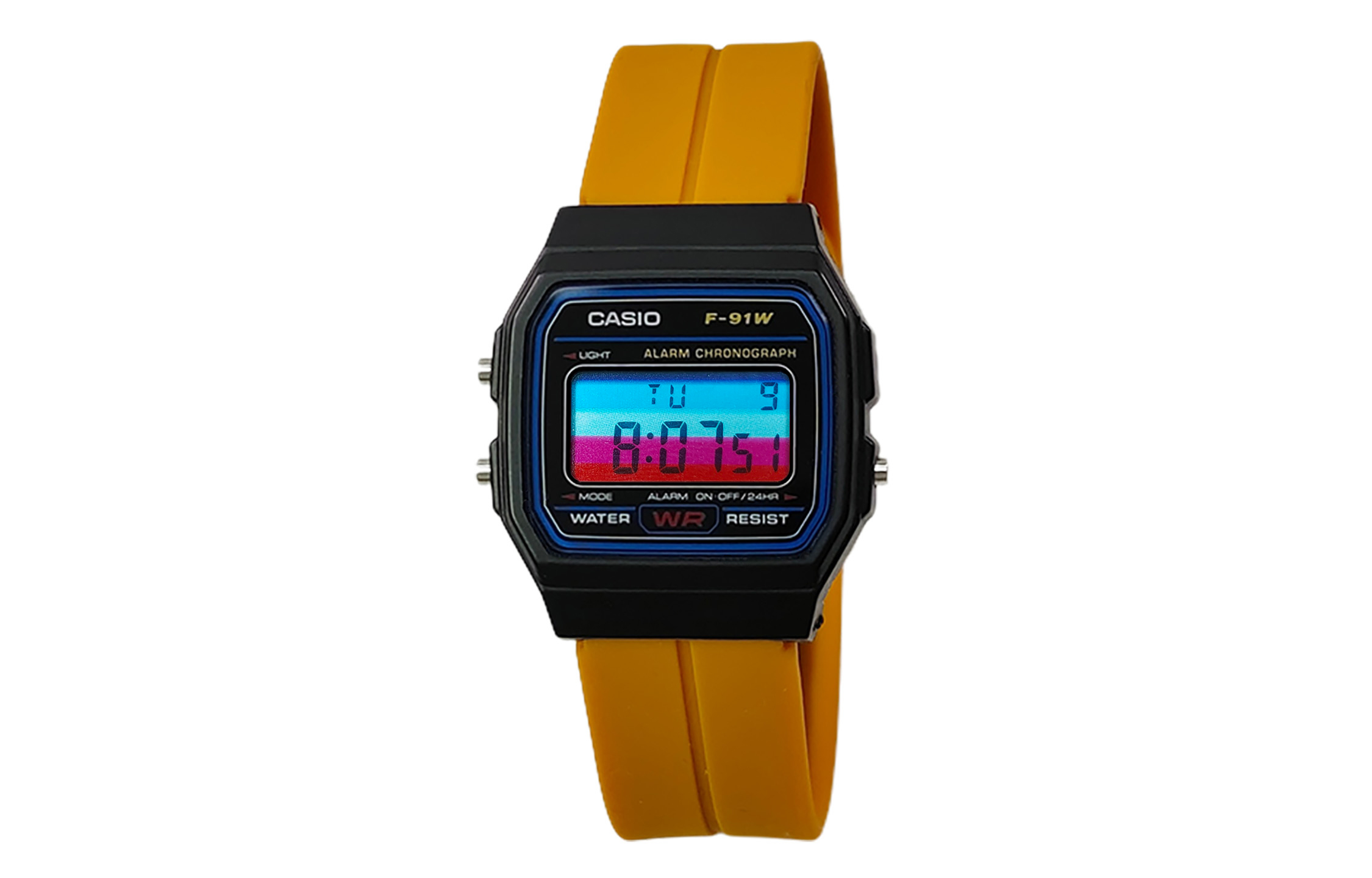 

CASIO Кварцевые часы Retrofit Series с силиконовым ремешком, мужские часы с черным циферблатом