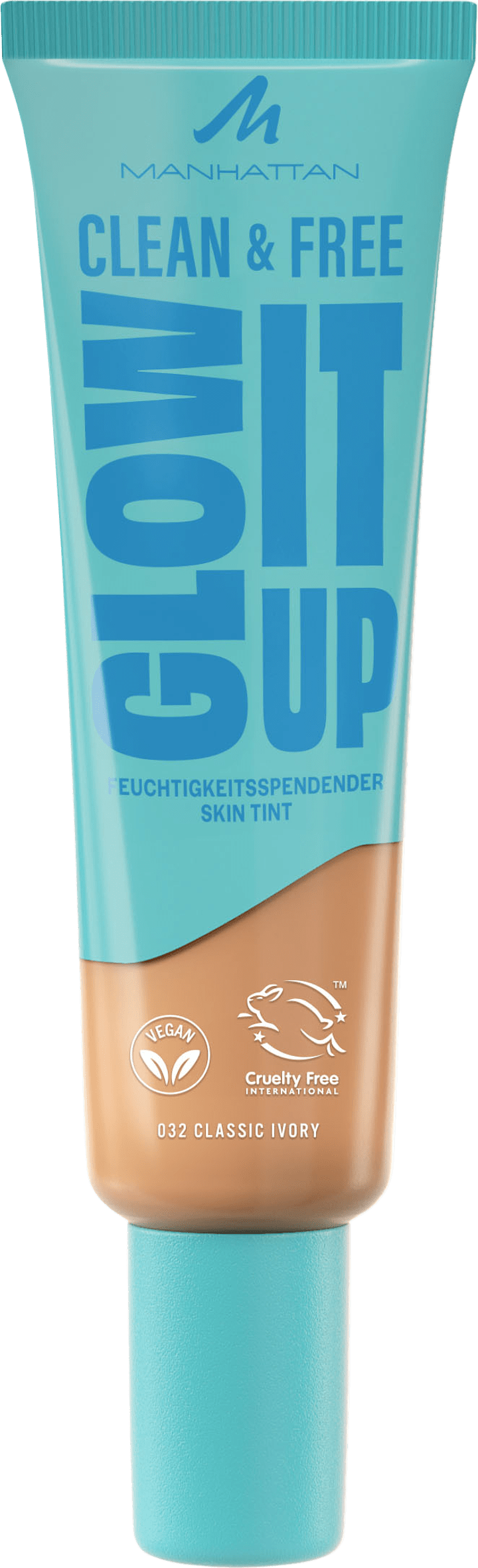 

Тональный крем MANHATTAN Cosmetics Foundation Clean & Free Glow It Up Skin Tint 32 Classic Ivory, 30 ml