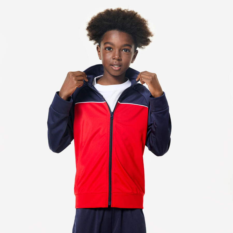 DECATHLON Детский двухцветный спортивный костюм - красный/синий — фото 2