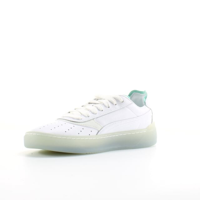 Кожаные мужские кроссовки на шнуровке Clai O Diamond Supply E 369399 01 Puma, белый — фото 3