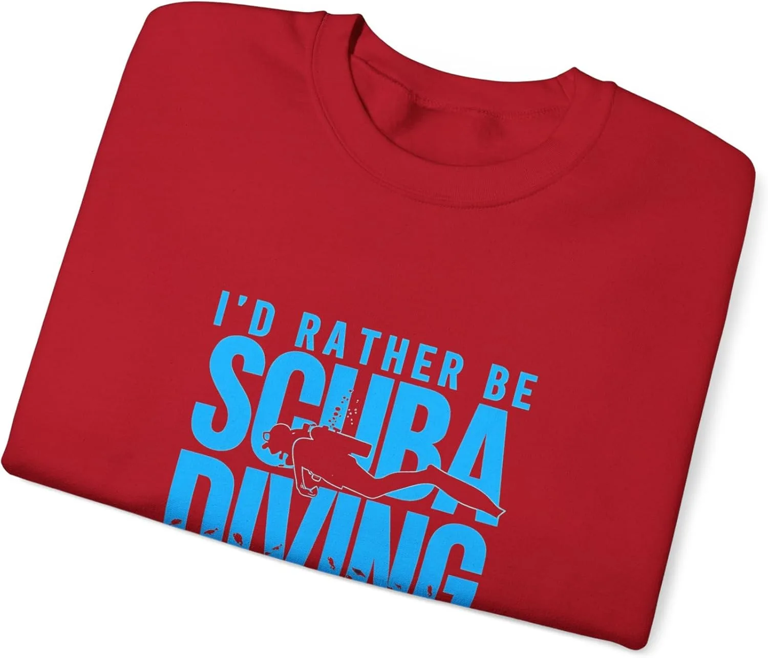 Толстовка i'd rather be scuba diving — подарок для любителя океана, легкий свитер — фото 3