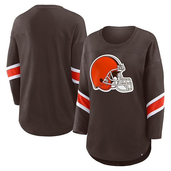 

Женская футболка Cleveland Browns Redzone с рукавом 3/4, коричневая Fanatics, Коричневый, Женская футболка Cleveland Browns Redzone с рукавом 3/4, коричневая Fanatics