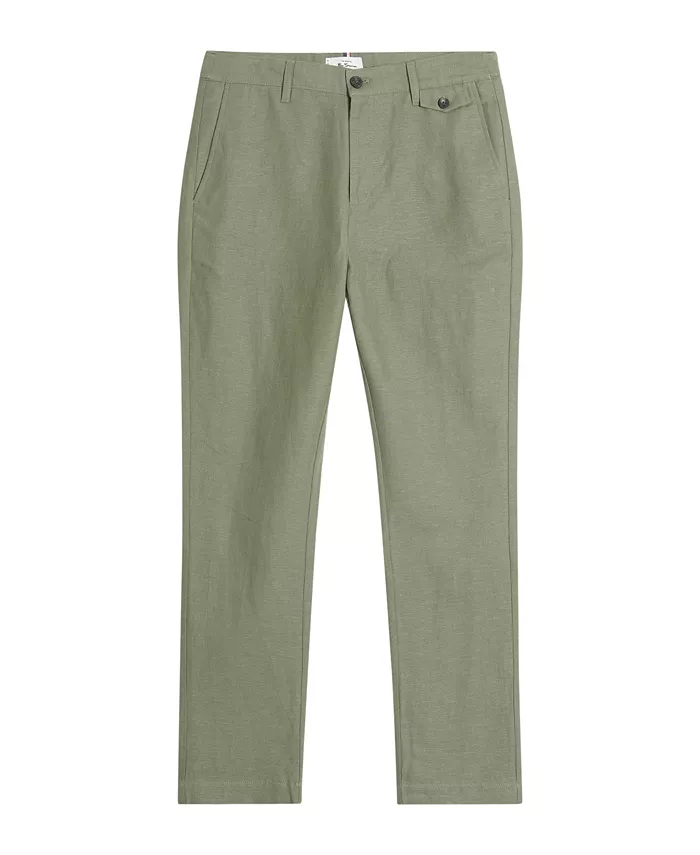 

Мужские брюки из льна и хлопка Pants Ben Sherman, зеленый
