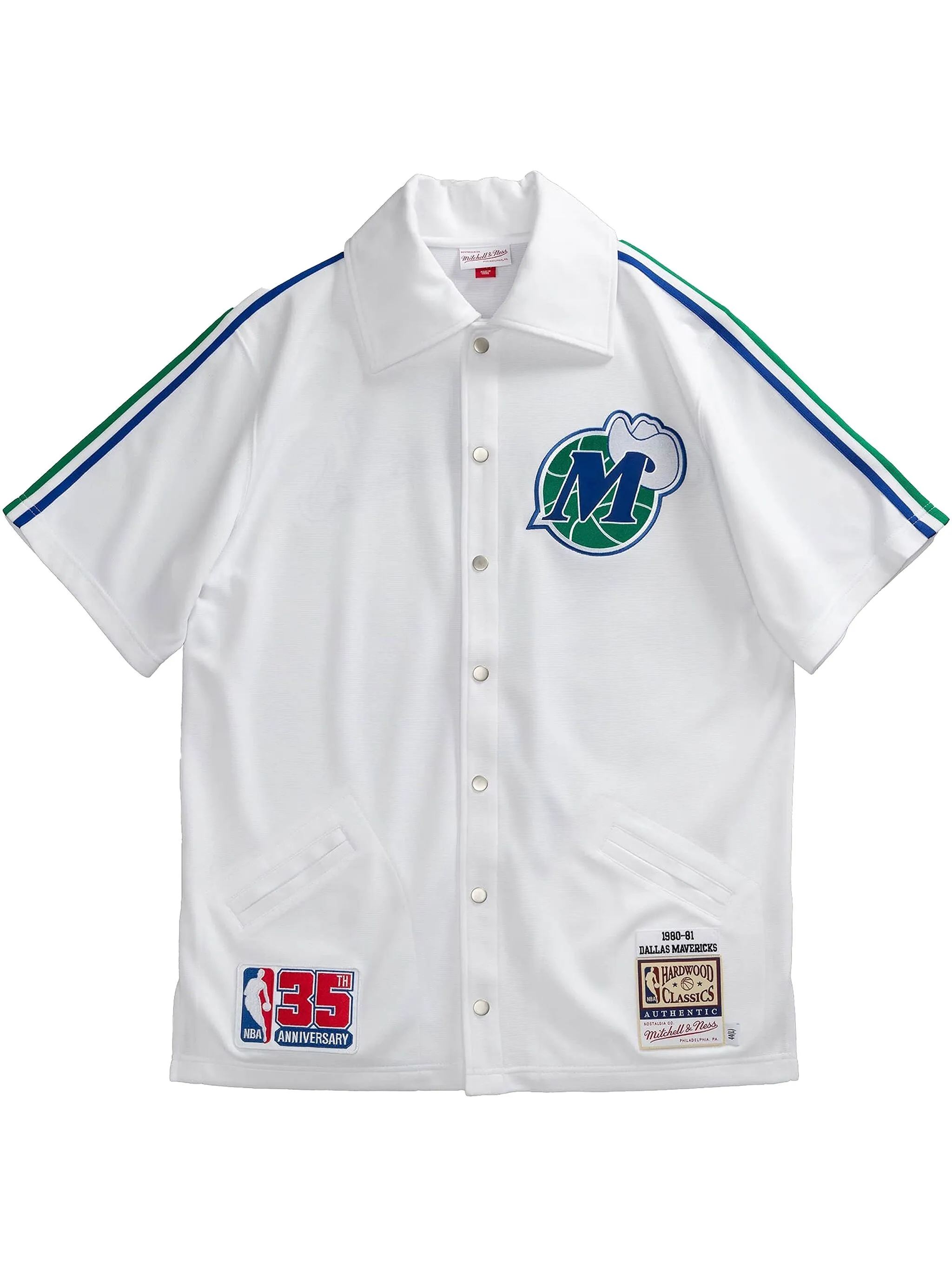

Рубашка 1980/81 Hardwood Classics Dallas Mavericks 35th Anniversary Mitchell & Ness, белый