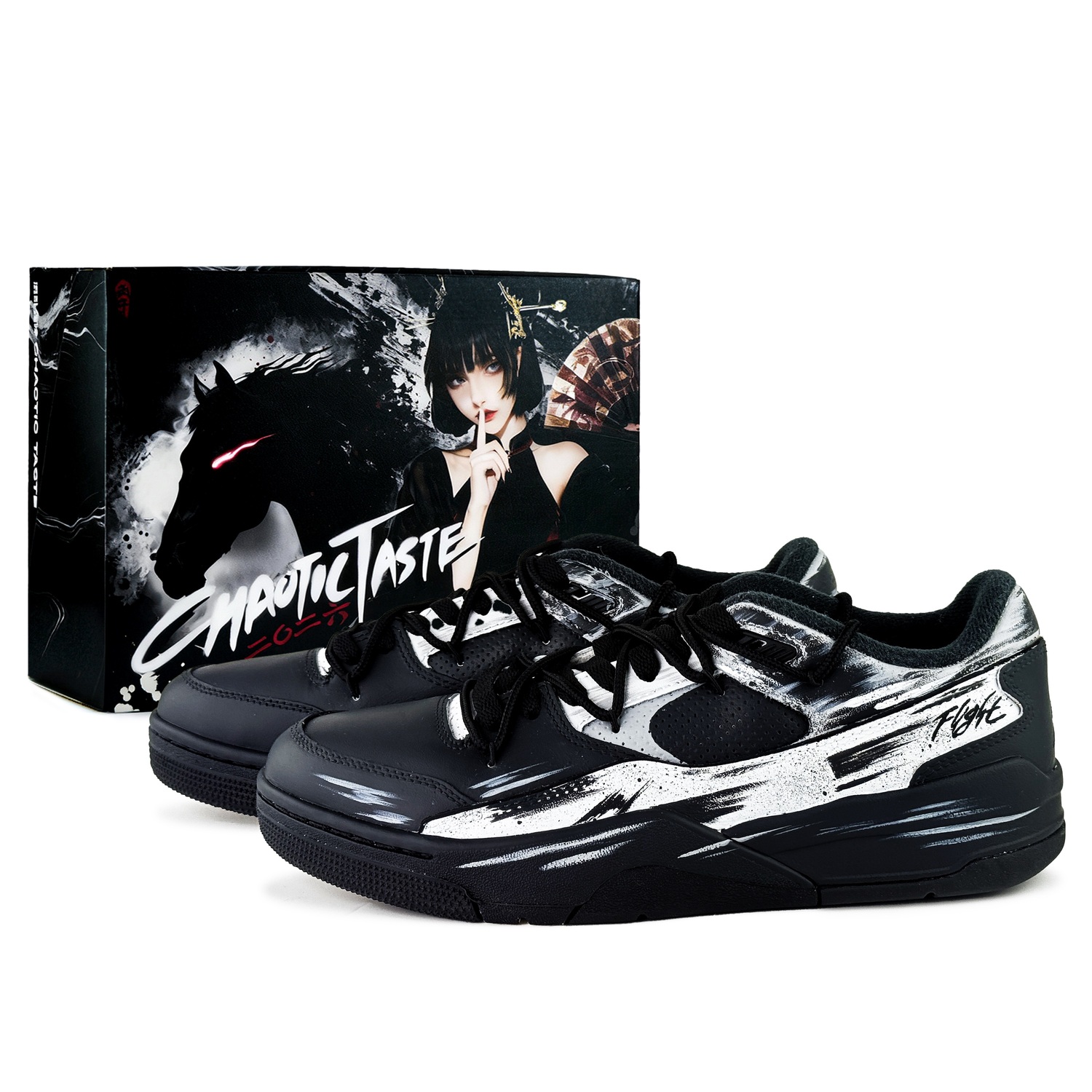 

Jordan FLIGHT COURT Cushioning Thermal Low top Vintage Basketball Shoes Unisex черный белый