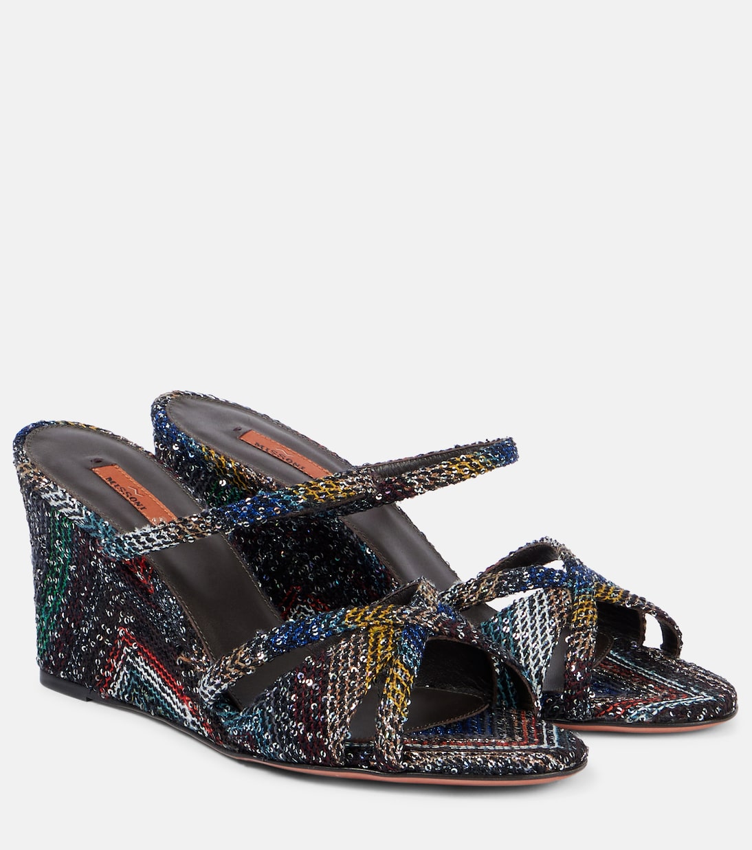 Босоножки Lucy Caperdoni на платформе с пайетками Missoni, разноцветный