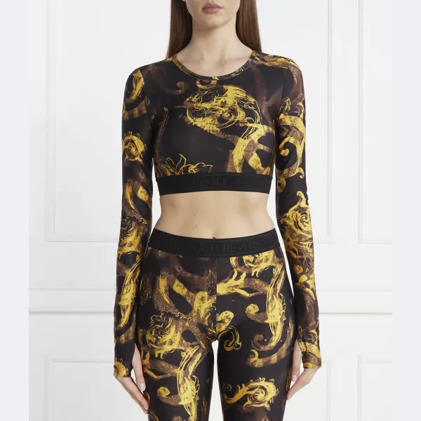 

Укороченная блузка Versace, черный