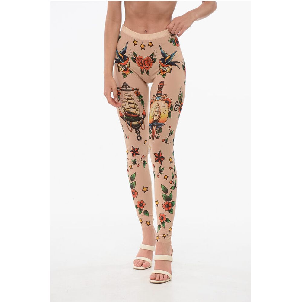

Колготки Tattoo Patterned Mesh Collant Dsquared2, мультиколор