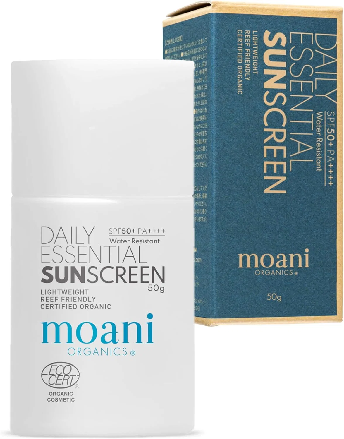 Солнцезащитный крем для лица и тела Moani Organics SPF 50+ PA++++, 50 г, лемонграсс и лаванда