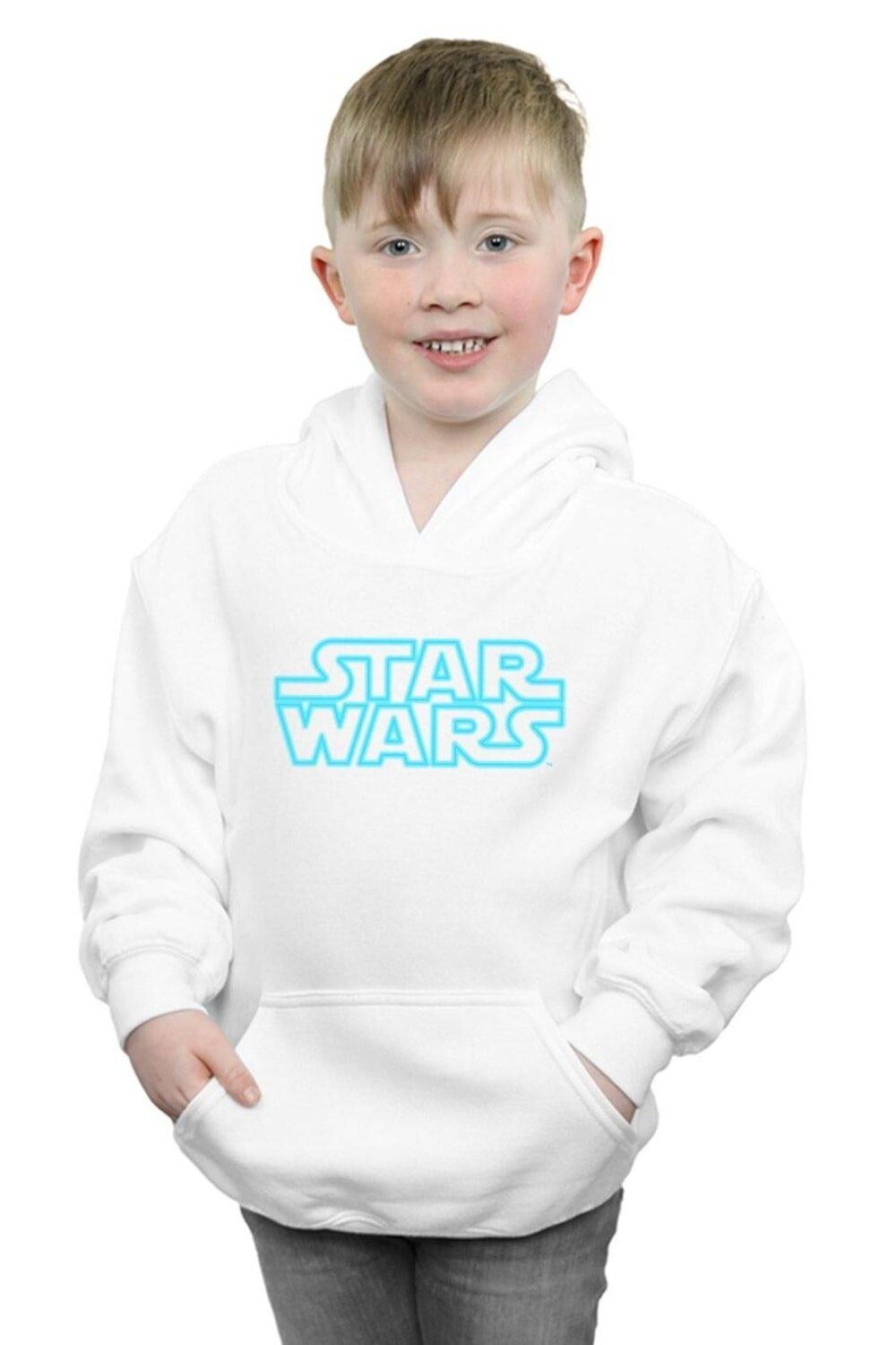

Толстовка с логотипом «Неоновая вывеска» Star Wars, белый