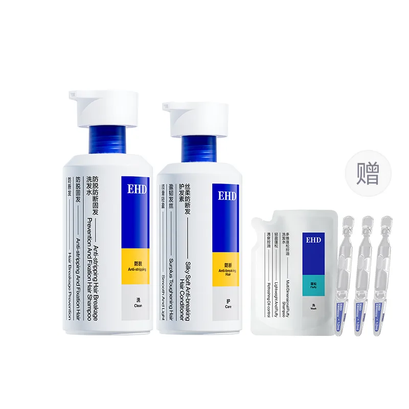 Шампунь от выпадения волос для контроля жирности, объема и лечения перхоти с облегчением зуда EHD, Hair Loss Prevention Hair Growth Shampoos 500ml*1+Anti-Thinning Hair Conditioner 400ml*1