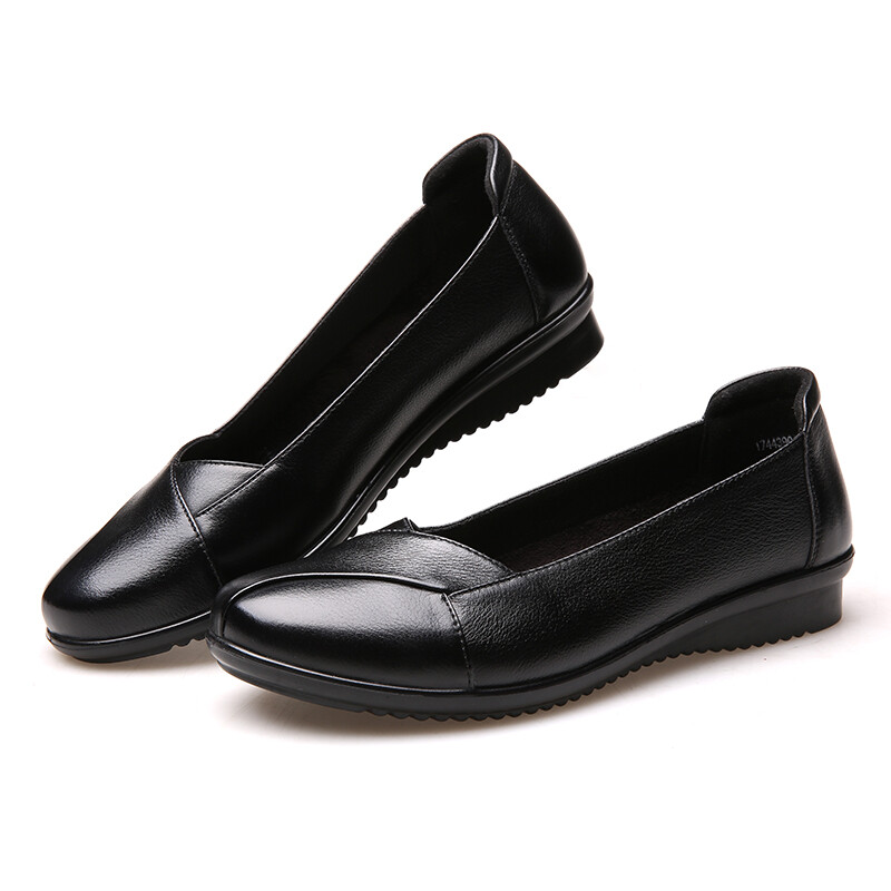 Туфли женские повседневные Women's Casual Shoes Women's Black Aokang — фото 4