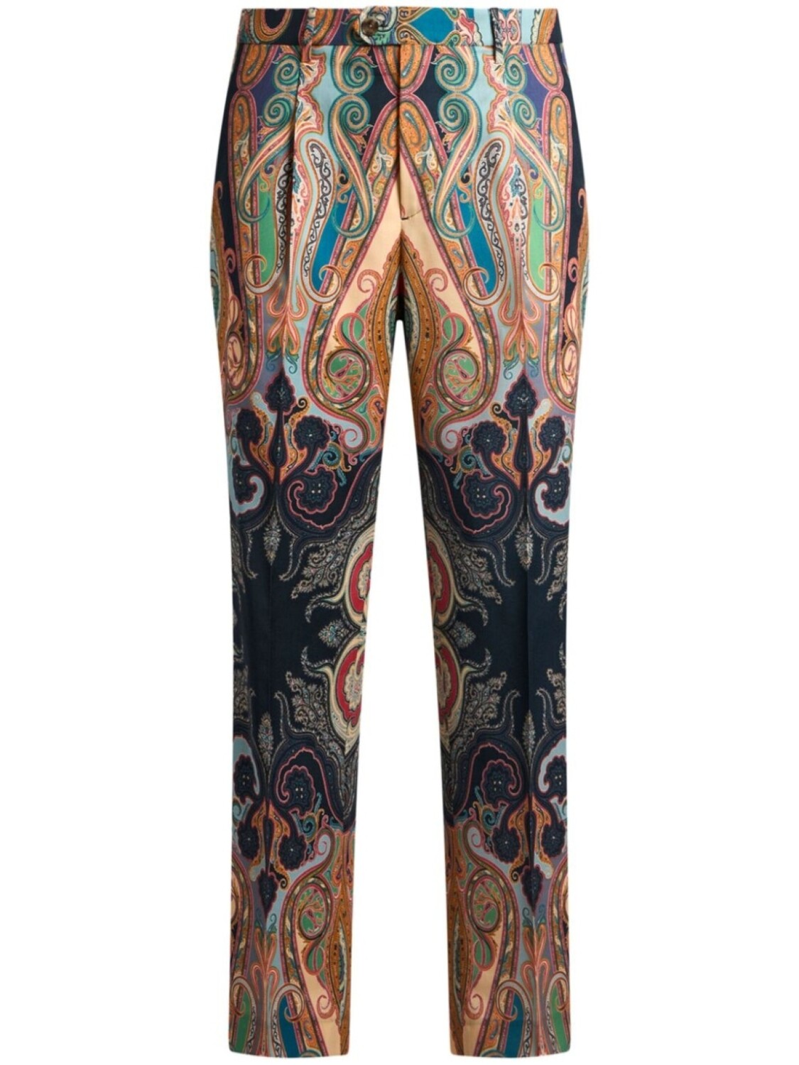

ETRO шерстяные брюки с принтом пейсли, нейтральный