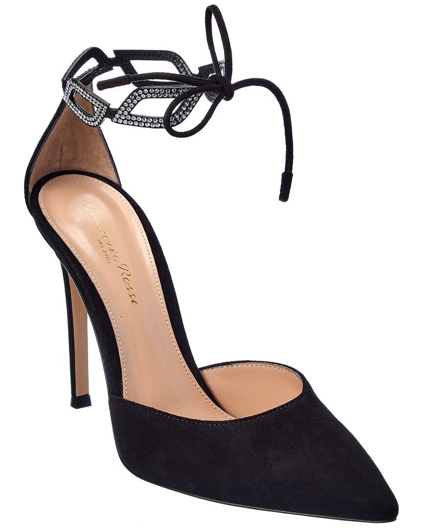 Замшевые туфли Gianvito Rossi Freya 105, коричневый — фото 3