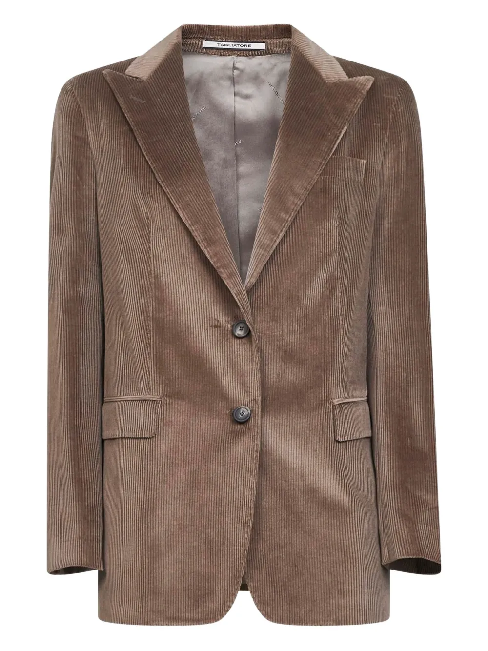 

Вельветовый пиджак с лацканами-шалями Tagliatore, коричневый