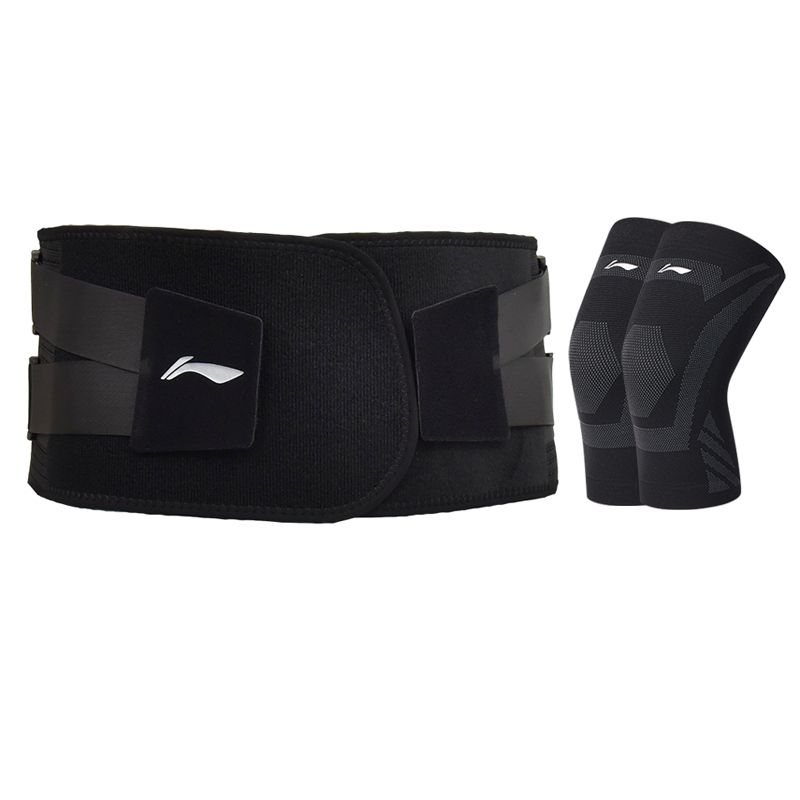 

Бандаж для спины polyester, nylon фитнес, бег взрослые защитный LINING, черный