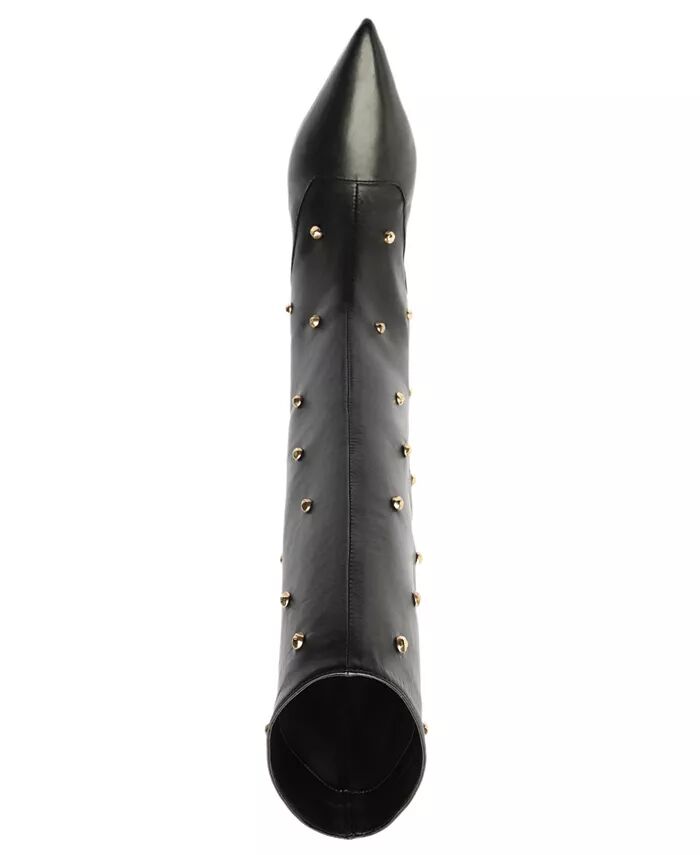 Женские сапоги The Campaign Low Stiletto из телячьей кожи Arezzo, черный — фото 4