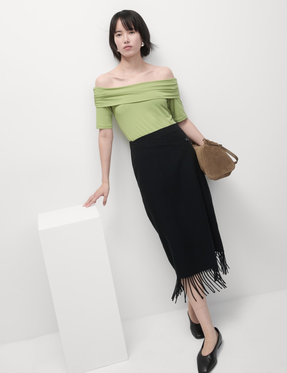 

Джерси топ Бардо Marks & Spencer, цвет Fern green