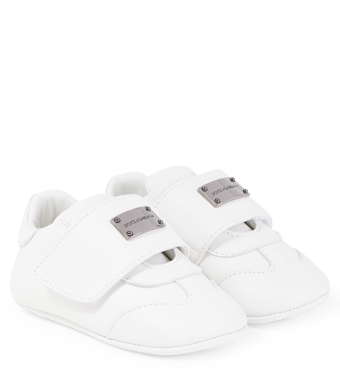 

Кожаные кроссовки Baby logo Dolce&Gabbana Kids, белый