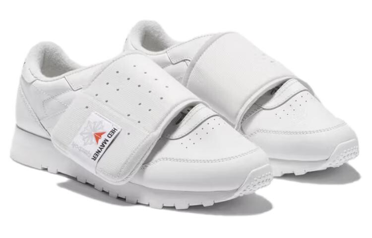 Классические кожаные повседневные кроссовки Reebok унисекс, White — фото 3