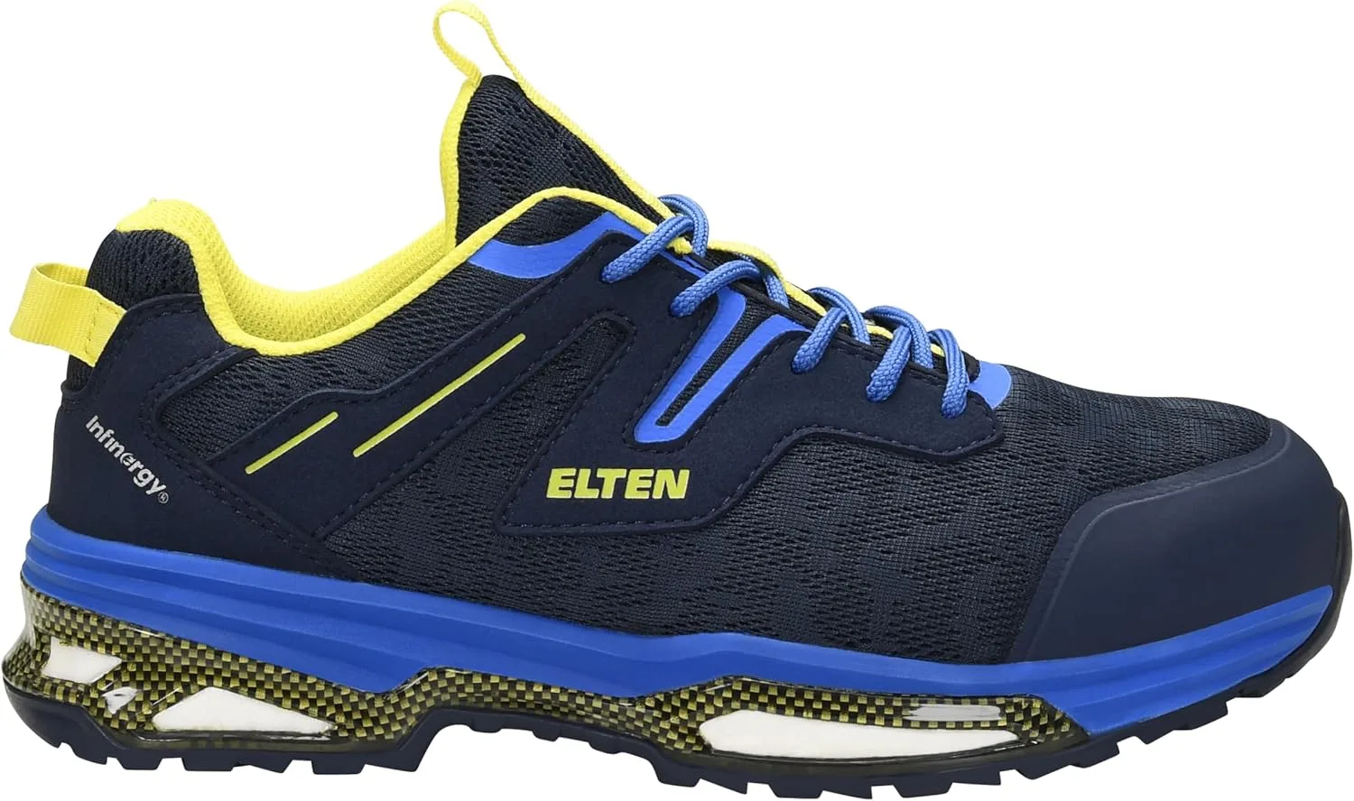 Защитные ботинки ELTEN York XXE Blue Low ESD S1, женские и мужские, текстильные, со стальным защитным носком, легкие, спортивные, синий — фото 2
