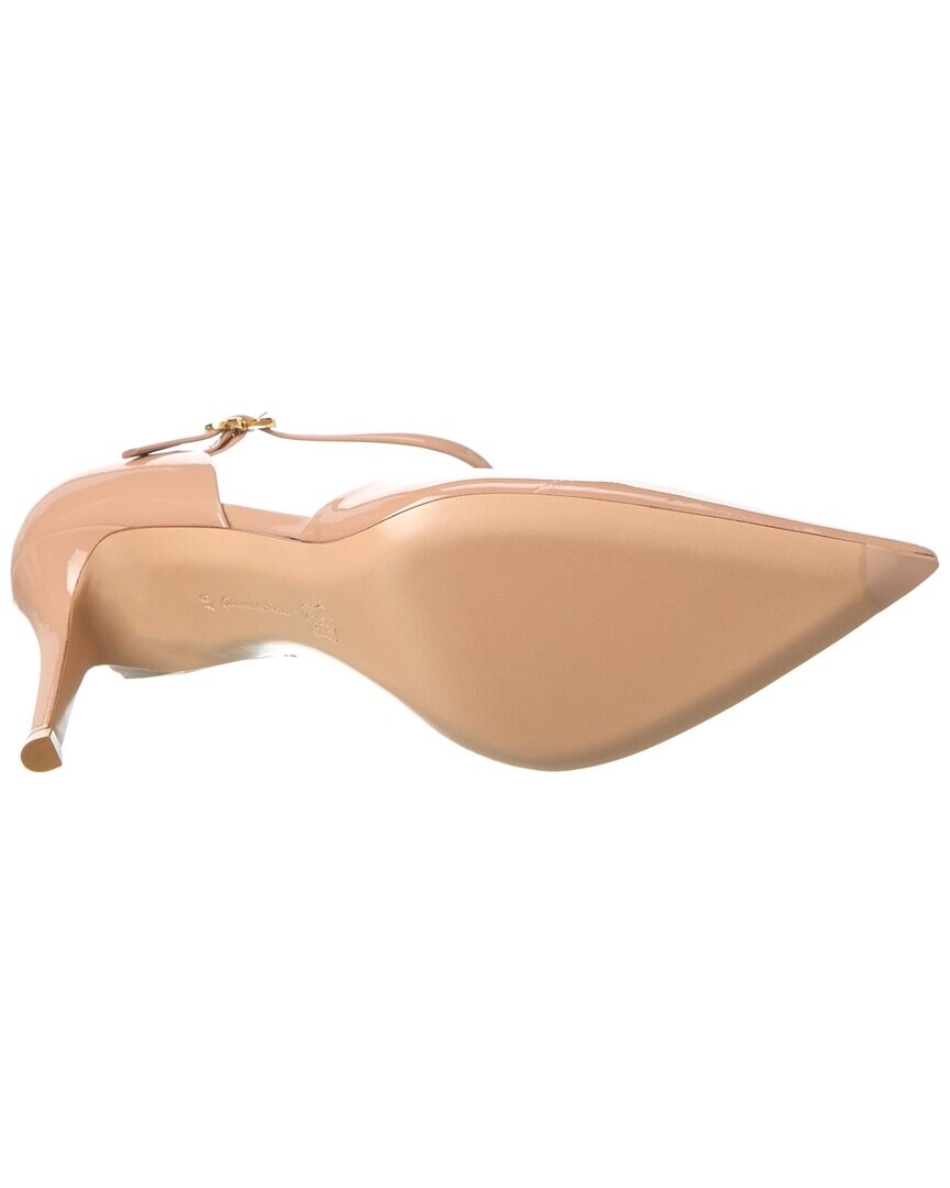Патентованные туфли Gianvito Rossi 85 с пяткой на пятке, коричневый — фото 4