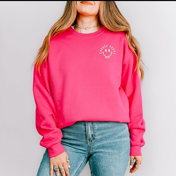 

SWSmiley с вышивкой choose happy lightning face - женский графический свитшот Simply Sage Market, Raspberry, Зеленый, SWSmiley с вышивкой choose happy lightning face - женский графический свитшот Simply Sage Market, Raspberry