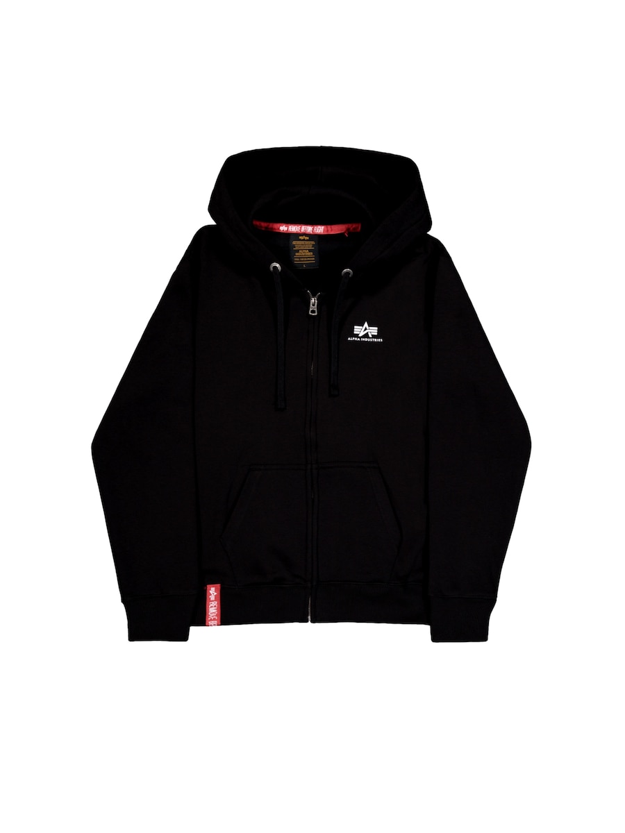 

Толстовка с капюшоном на молнии ALPHA INDUSTRIES, черный