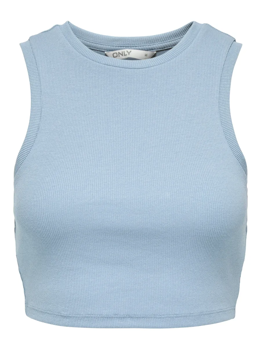 

Only майка "ONLVILMA S/L CROPPED TANK TOP JRS NOOS", цвет Clear Sky