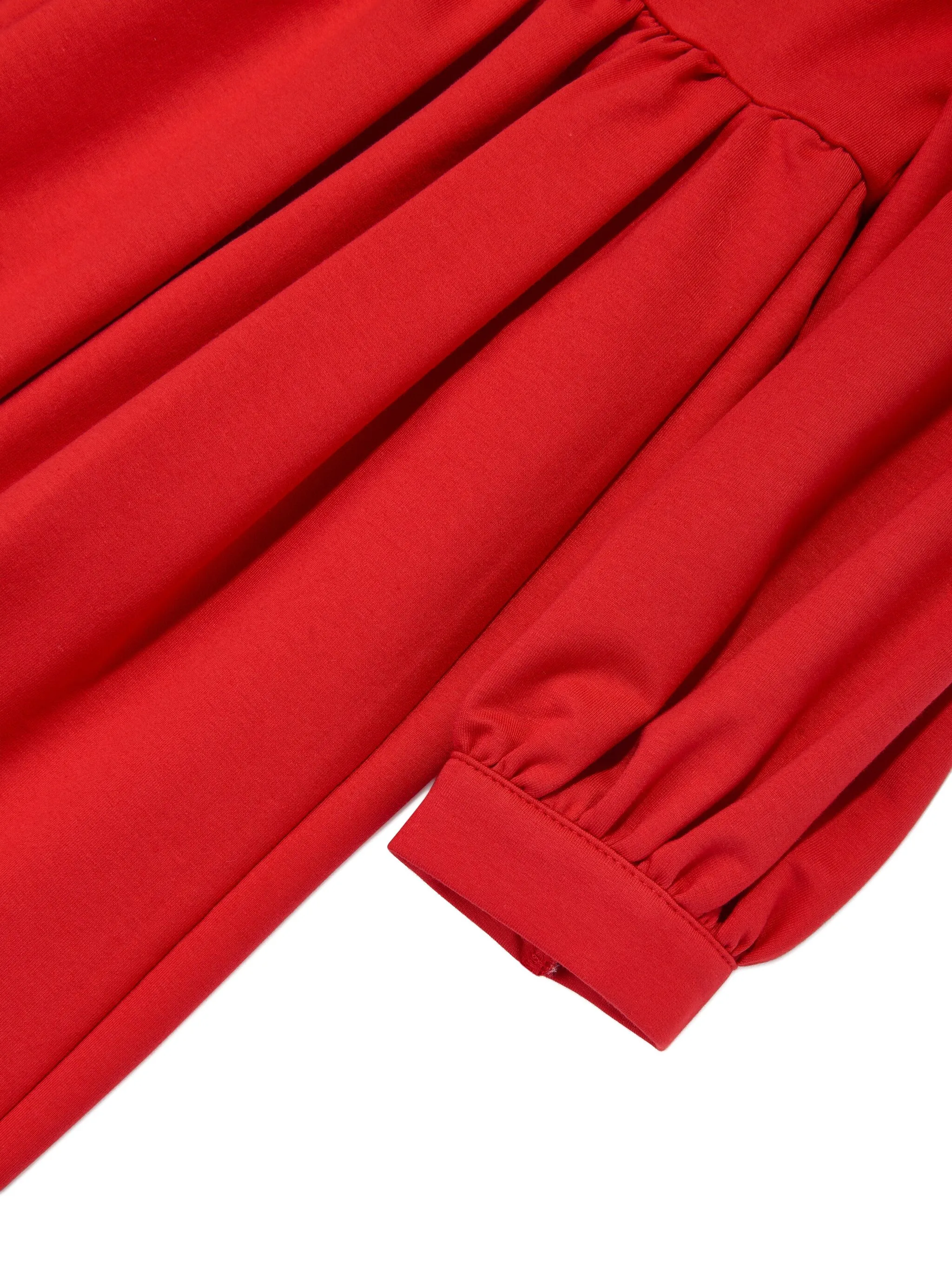 

Платье с высоким воротником и бантом Mama Luma Kids, красный