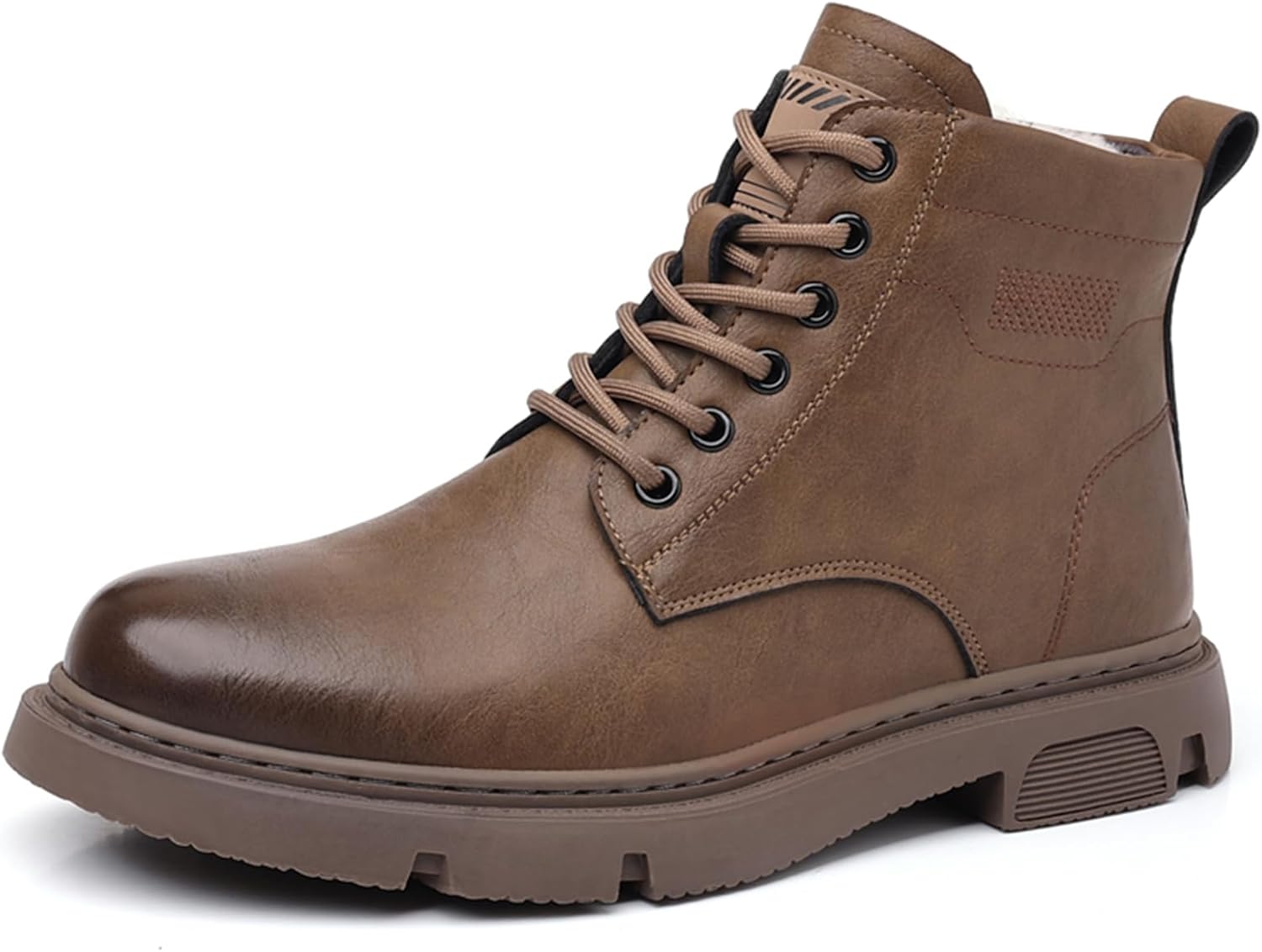 

Зимние мужские ботинки Abborora, водонепроницаемые, утепленные мехом, противоскользящие, рабочие, с низким голенищем, повседневные, легкие, для походов и активного отдыха на улице, коричневый