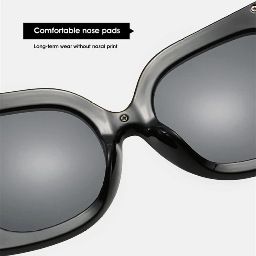 

Большие солнцезащитные очки для женщин, большие солнцезащитные очки «кошачий глаз», женские очки с защитой от ультрафиолета UV400 LANGSER, Red Double Red