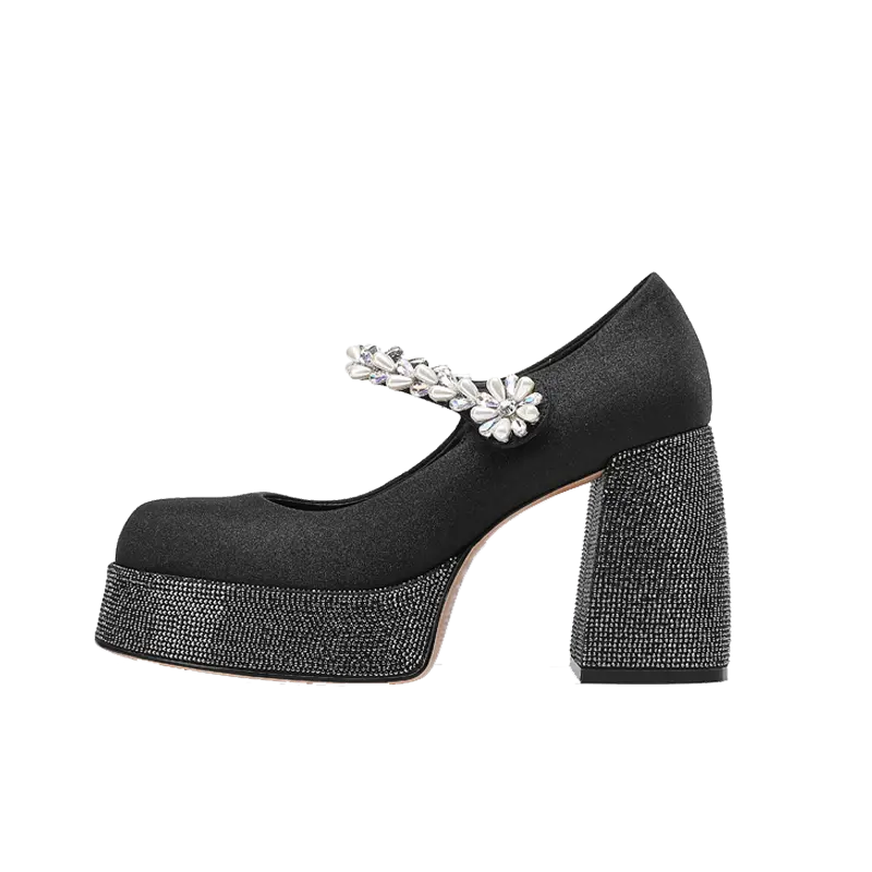 Туфли Мэри Джейн на массивном каблуке Women's Princess & Isabel, черные — фото 2