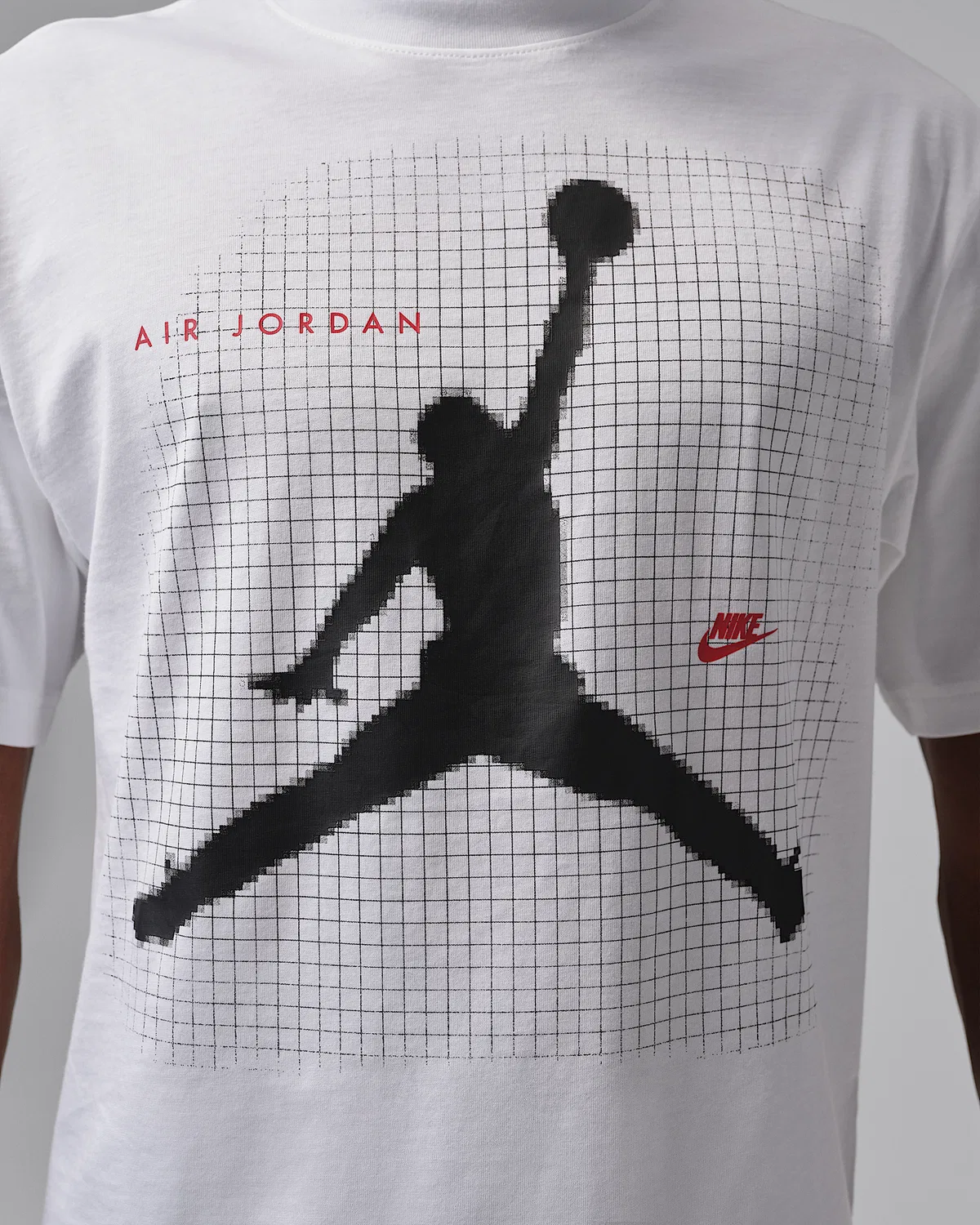 Мужская футболка с принтом Jordan, White/Black/Gym Red — фото 4