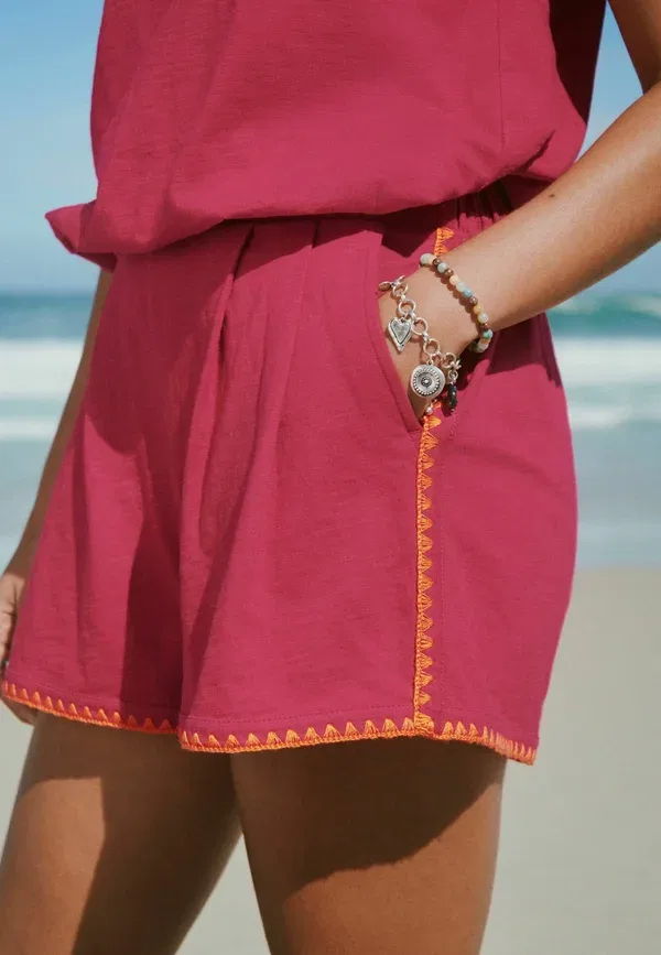 Шорты Next Regular fit whipstitch jersey, розовый — фото 3