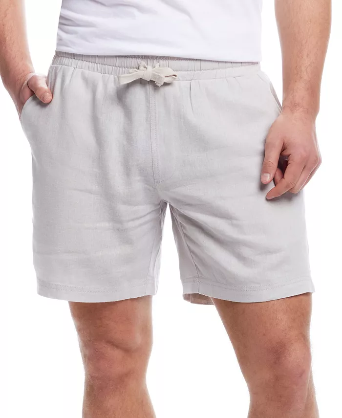 

Мужские шорты с завязками из смесового льна Weatherproof Vintage, серебряный