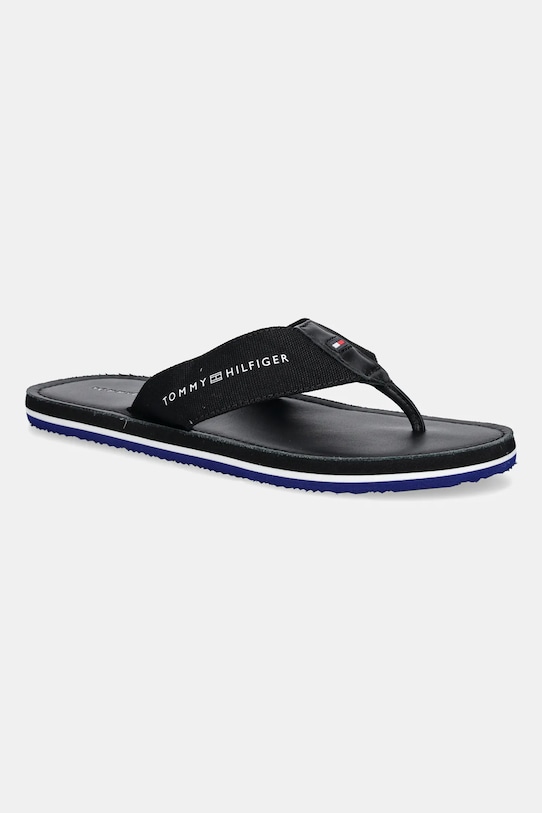 

Шлепанцы Hilfiger из кожи для пляжа Tommy Hilfiger, черный