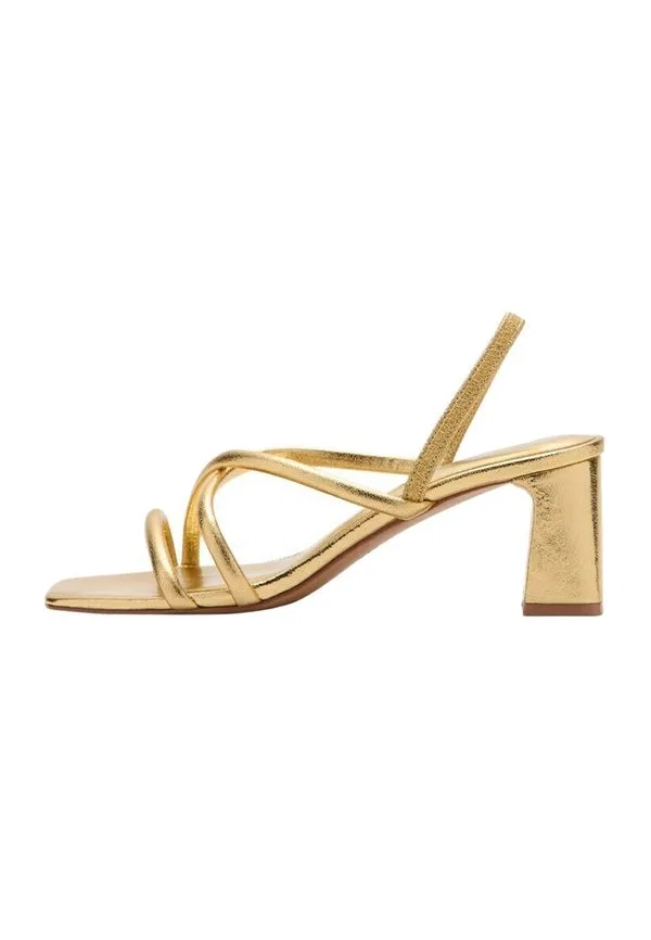Подростковые сандалии золотистого цвета Mango Kids, Gold-Coloured
